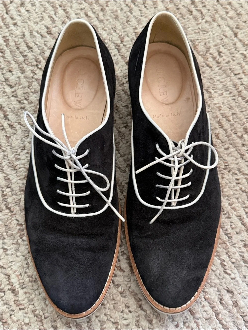 J. Crew black suede